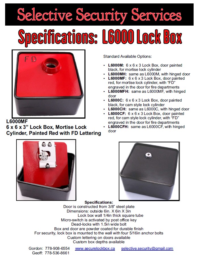L6000 Brochure - 6x6 Lock Box